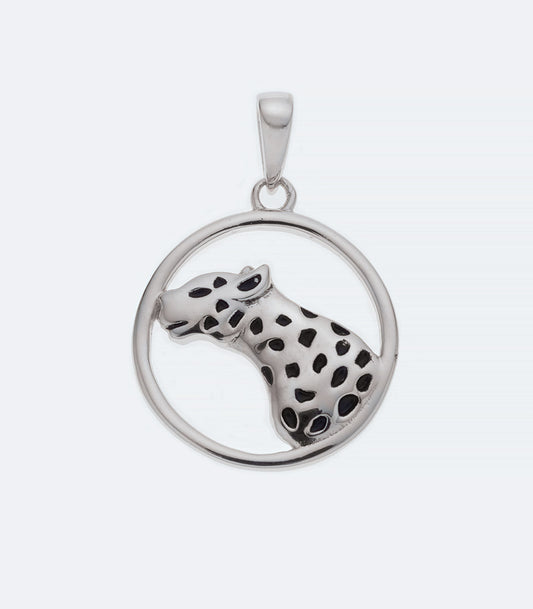 Leopard Head CZ Silver Pendant - SSPD 275