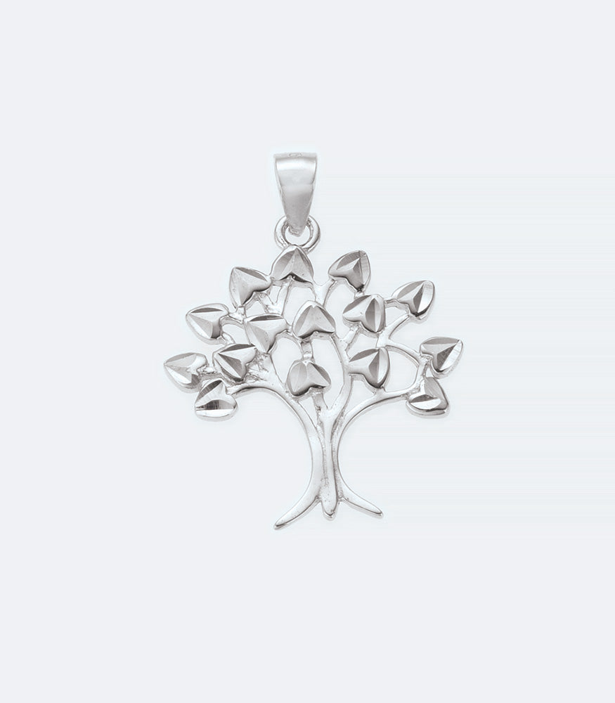 Plain Tree of Life Silver Pendant - 295