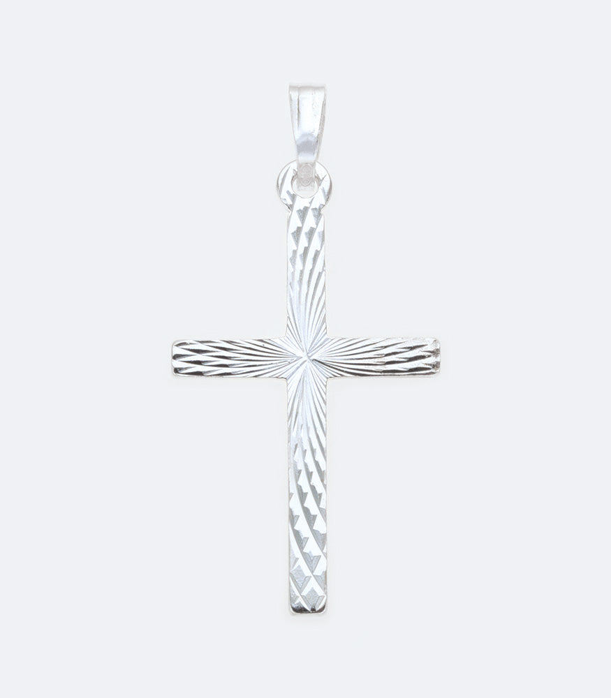 Cross 050 Plain Pattern Sterling Silver Pendant