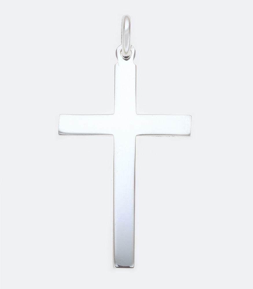 Cross 058 Plain Sterling Silver Pendant