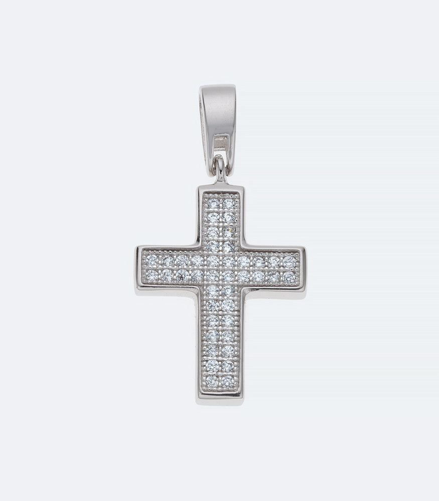 Cross CZ Silver Pendant - 140